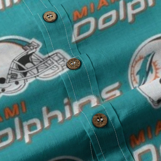 Miami Football Game Day All-Over Print Men's Breathable Cotton Shirt|125GSM