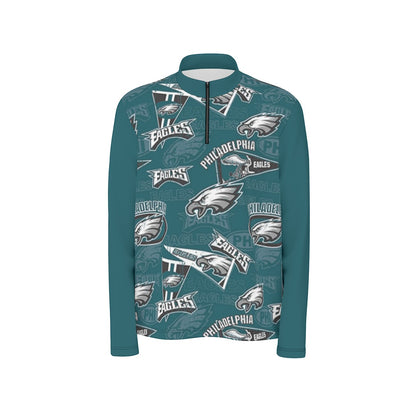 Philadelphia Football Game Day All-Over Print Men's Half Zip Pullover