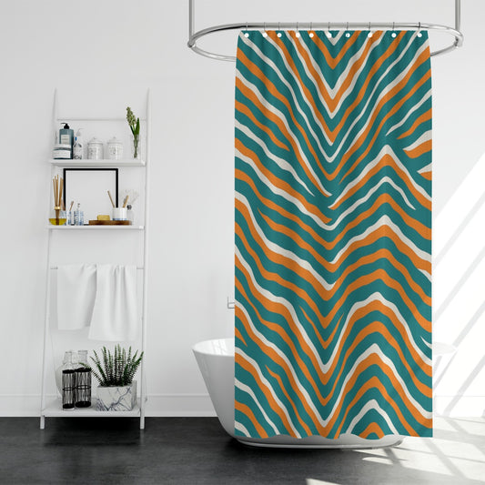 Miami Football Game Day Shower curtain 90(gsm)