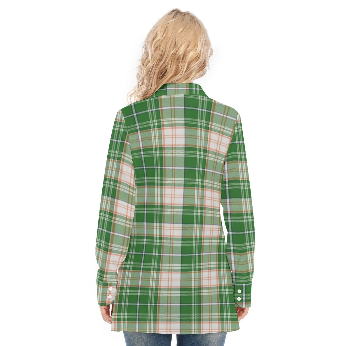Miami Tartan Plaid Hurricanes Women's Long Shirt