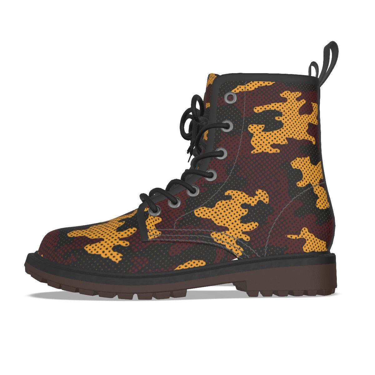 Urban Legend Missouri Black and Gold Camo Martin Short Boots – Tigers-Inspired College Streetwear fo