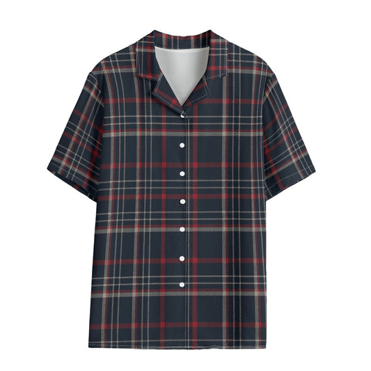 Connecticut tartan plaid Women's Hawaii Shirt | Rayon