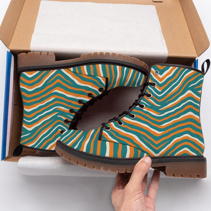 Miami Football Game Day All-Over Print Men's Martin Short Boots