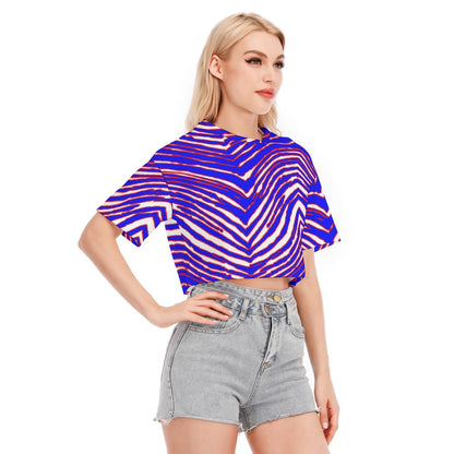 Buffalo Bills Zubaz Women's Cropped T-shirt | 190GSM Cotton