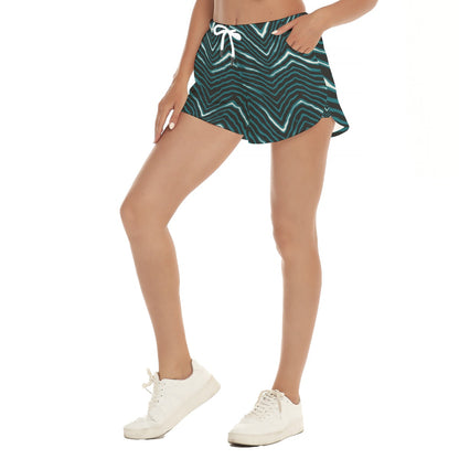 Philadelphia Football Game Day All-Over Print Women's Beach Shorts