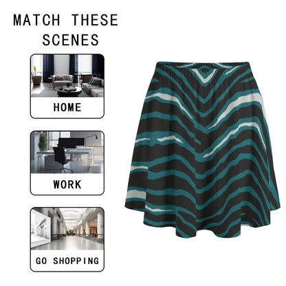 Philadelphia Football Game Day All-Over Print  Women's Bazyrey Skirts With pocket