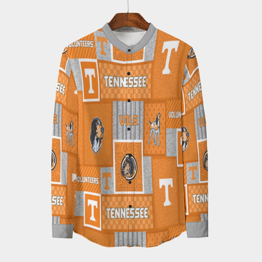 Urban Legend Tennessee – Volunteers Stand Collar Shirt With Long Sleeve | 110GSM Imitation Flax