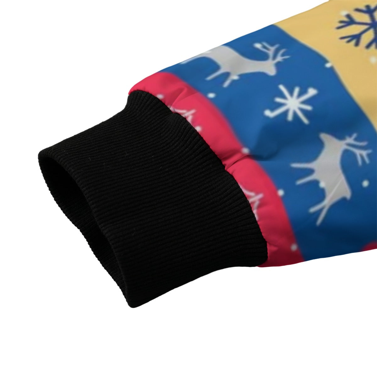 Urban Legend Snow Inspired Christmas Pattern Festive Fleece Bomber Jacket