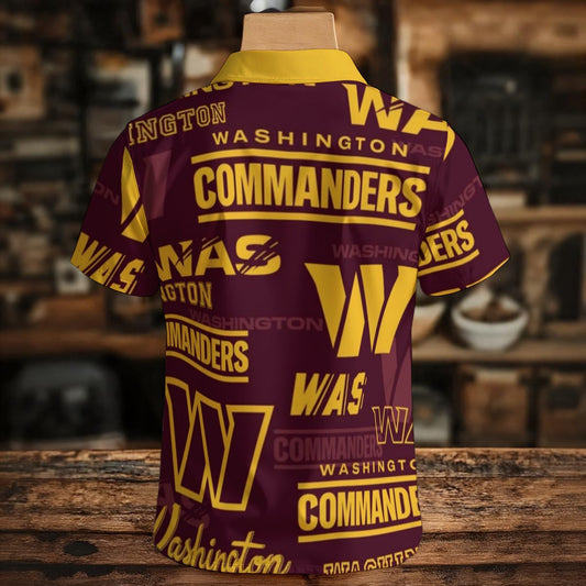 Washington Commanders Men's Henley Shirt