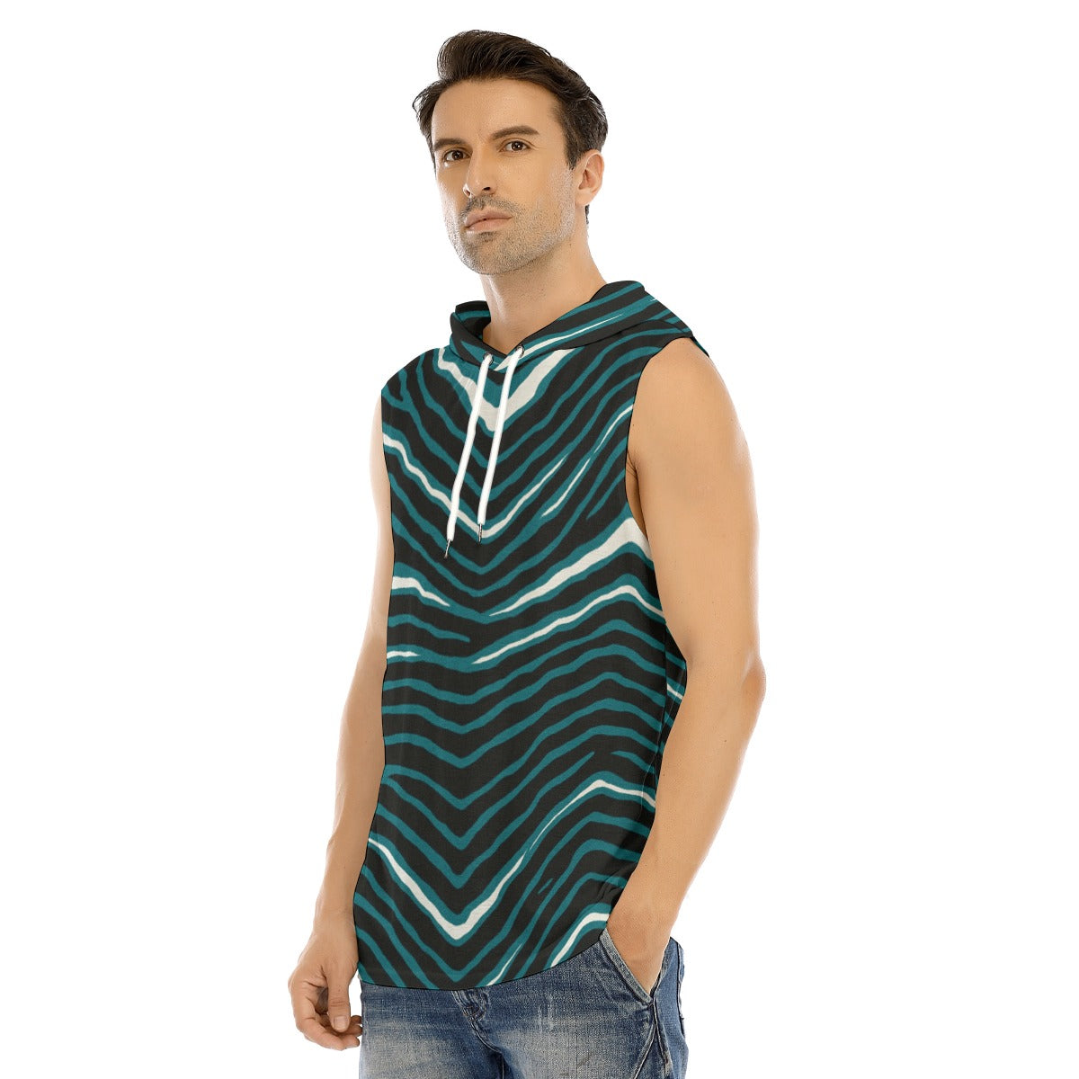 Philadelphia Football Game Day All-Over Print Men's Tank Hooded Vest