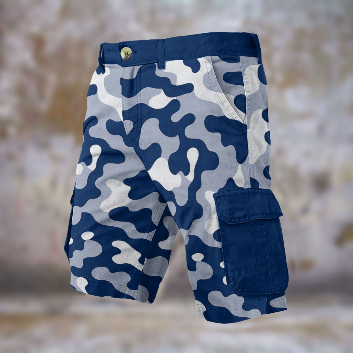 Urban Legend Dallas Cowboys Navy Silver White Camo Cargo Shorts