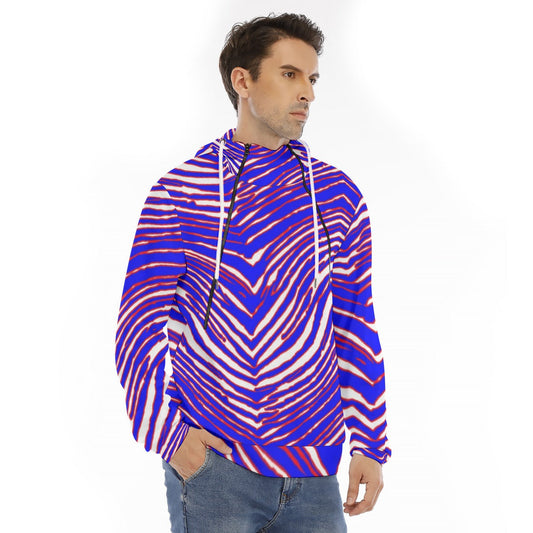 Buffalo Bills Zubaz Men's Hoodie With Placket Double Zipper