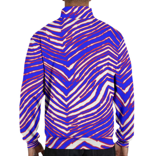 Buffalo Bills Zubaz Men's Hidden Half-Zip Placket Hoodie