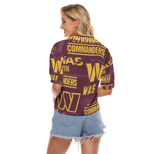 Washington Commanders Women's V-neck Shirts