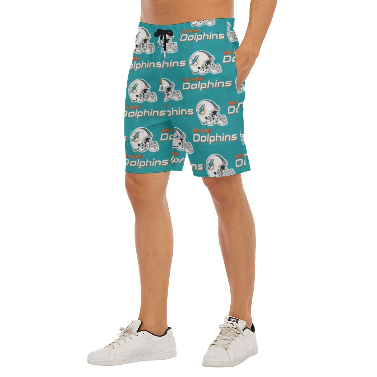 Miami Football Game Day All-Over Print Men's Beach Shorts With Elastic Waist