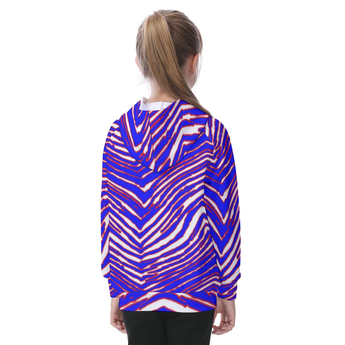 Buffalo Bills Zubaz Kid's Raglan Pullover Hoodie
