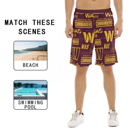 Washington Commanders Men's Flat Shorts