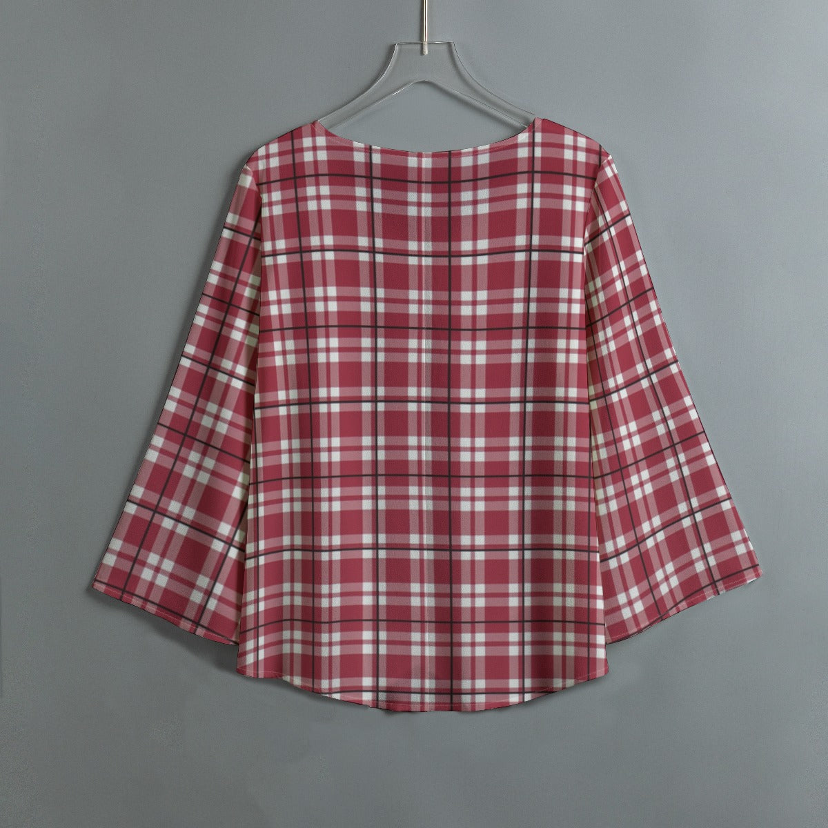 Alabama Tartan plaid Women's V-neck T-shirt With Irregular Hem