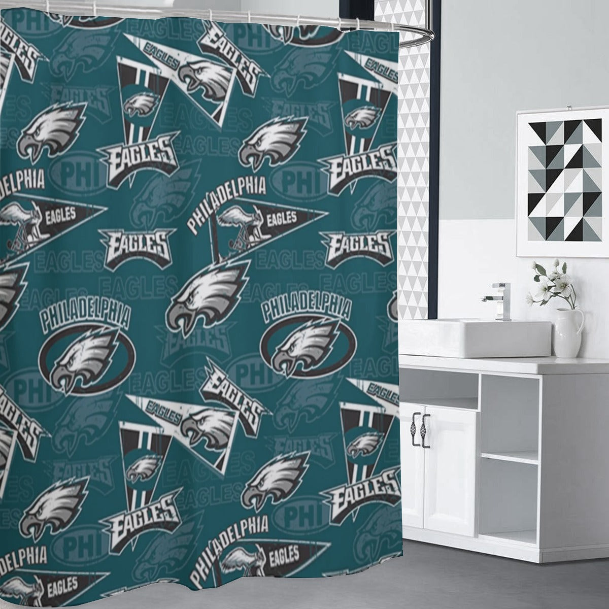 Philadelphia Football Game Day Shower Curtains 150（gsm）