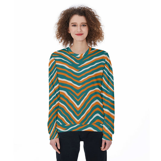 Miami Football Game Day All-Over Print Women's Loose Sweatshirt