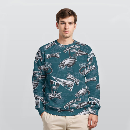 Philadelphia Football Game Day All-Over Print Men's Heavy Fleece Sweatshirt