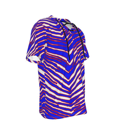 Buffalo Bills Zubaz Men's Short Sleeve T-shirt with Neckline Tie