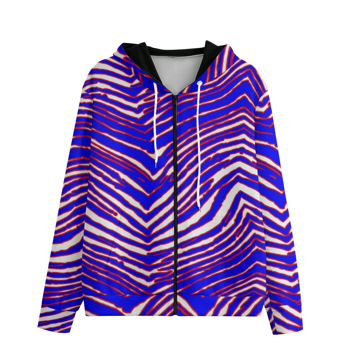Buffalo Bills Zubaz Zip Up Hoodie With Pocket | Interlock