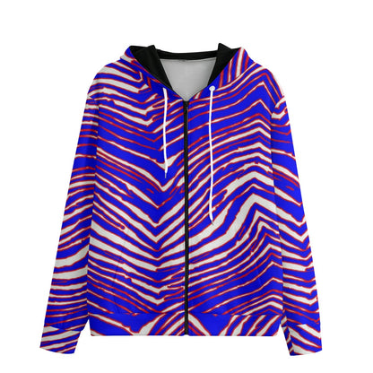 Buffalo Bills Zubaz Zip Up Hoodie With Pocket | Interlock