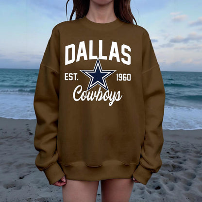 Dallas Cowboys Drop Shoulder Crew Neck Sweatshirt