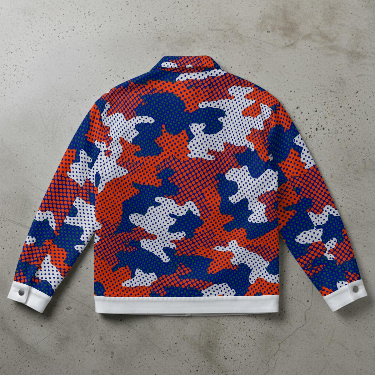 Urban Legend Florida Blue Orange Camo Unisex Collared Jacket