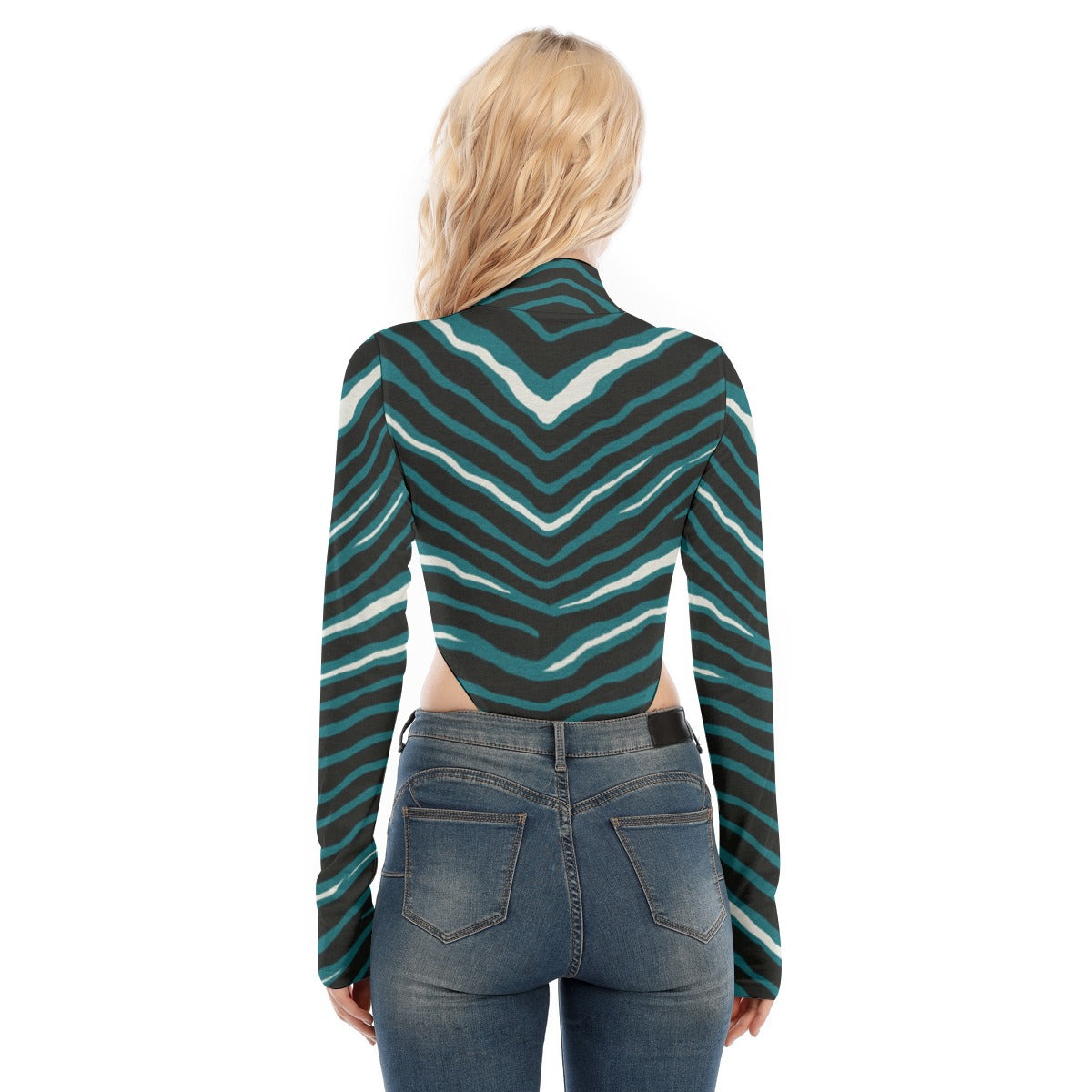 Philadelphia Football Game Day All-Over Print Women's Turtleneck Long Sleeve Jumpsuits