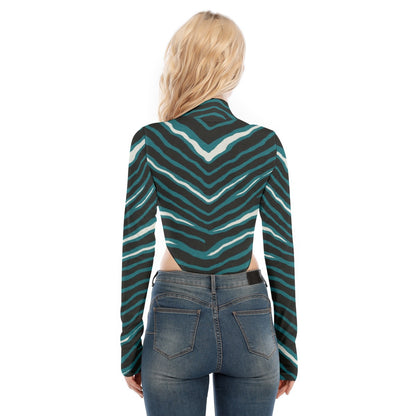 Philadelphia Football Game Day All-Over Print Women's Turtleneck Long Sleeve Jumpsuits