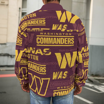 Washington Commanders Men's Casual Lapel Jacket