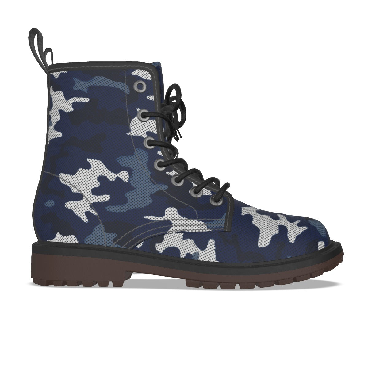 Urban Legend Penn State Navy and White Camo Martin Short Boots – Nittany Lions-Inspired Streetwear f