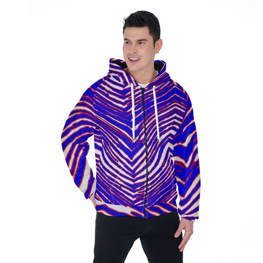 Buffalo Bills Zubaz Men's Raglan Zip Up Hoodie