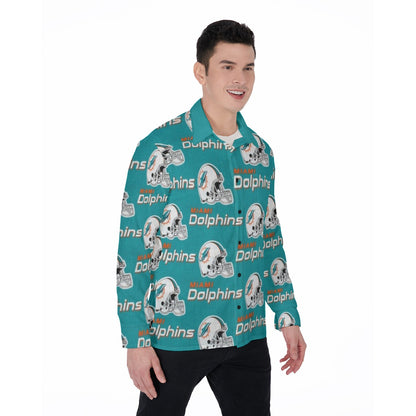 Miami Football Game Day All-Over Print Men's Long Sleeve Shirt