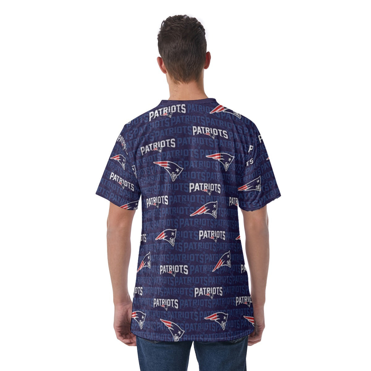 New England Football Game Day All-Over Print Men's T-Shirt | Velvet