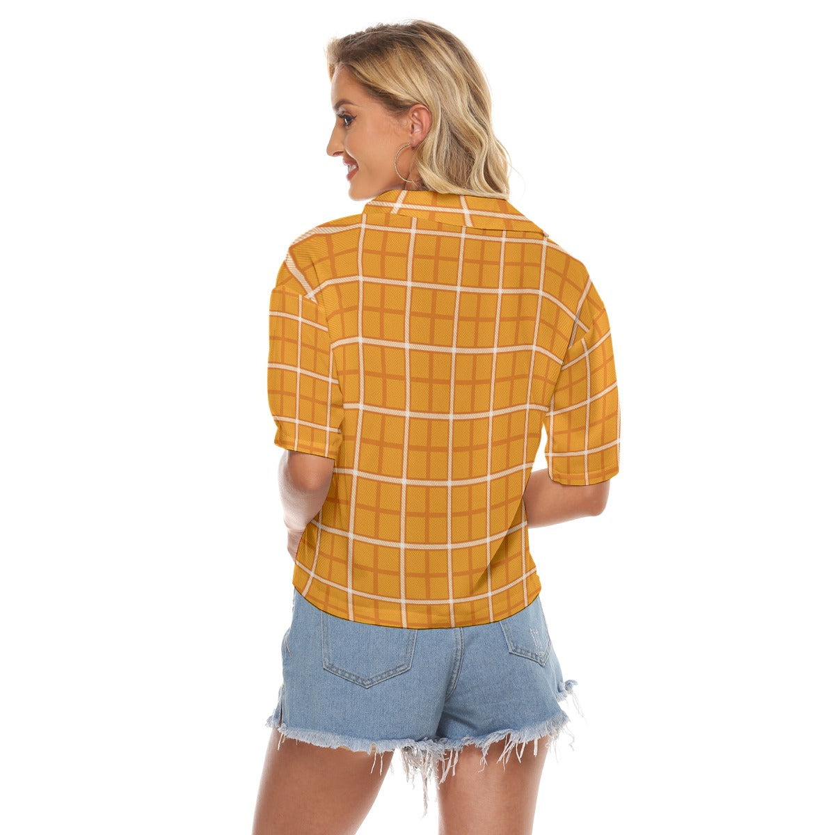 Tennessee Tartan Plaid Volunteers Women's V-neck Shirts