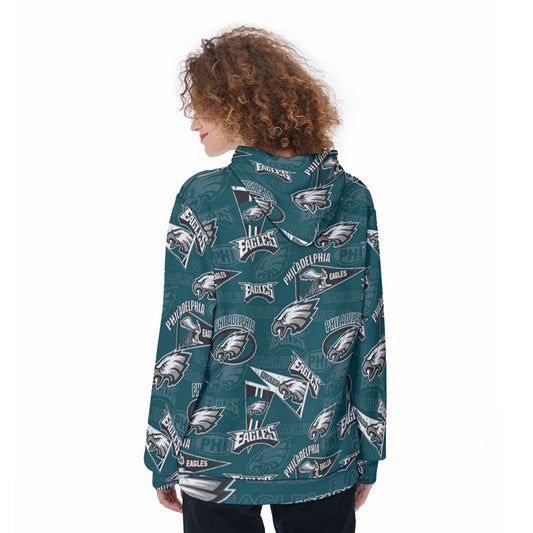 Philadelphia Football Game Day All-Over Print Women's Heavy Fleece Hoodie
