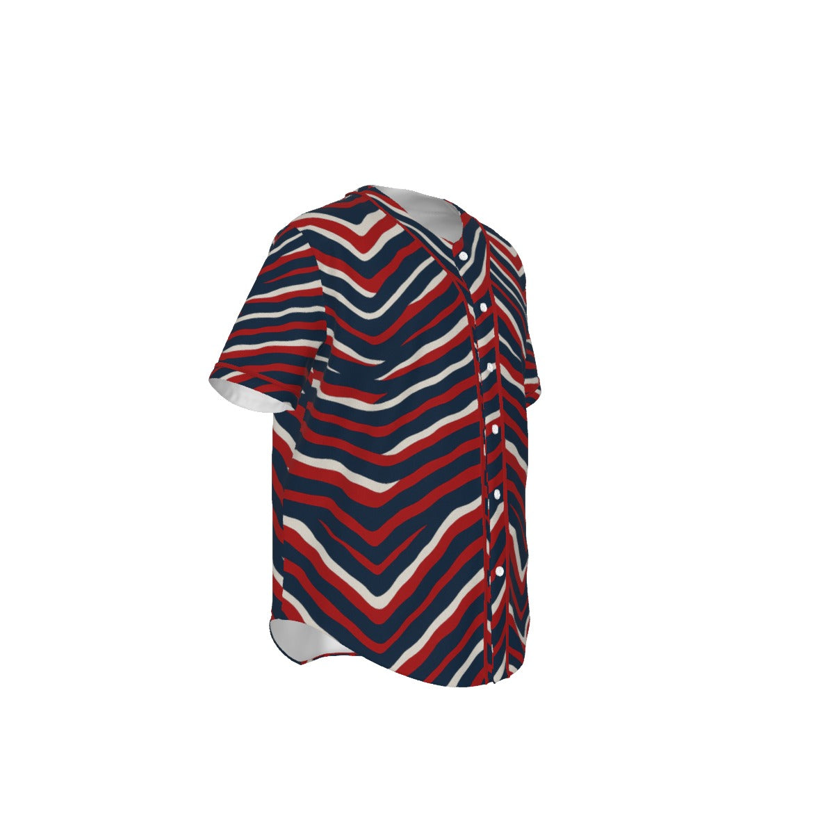 New England Football Game Day All-Over Print Men's Short Sleeve Baseball Jersey With Pinstripes