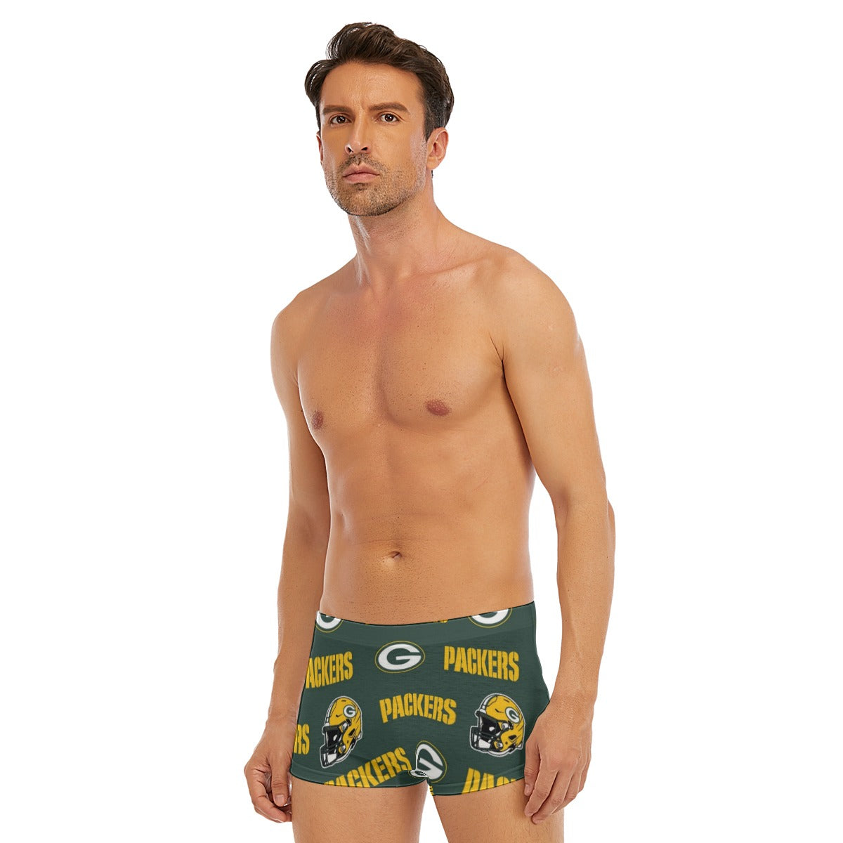 Green Bay Football Game Day All-Over Print Men's Short Boxer Briefs