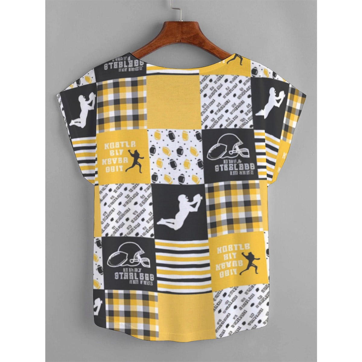 All-Over Print Women's Curved Hem T-shirt (Plus Size)