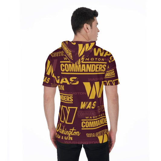 Washington Commanders Men's Short Sleeve Hoodie T-Shirt