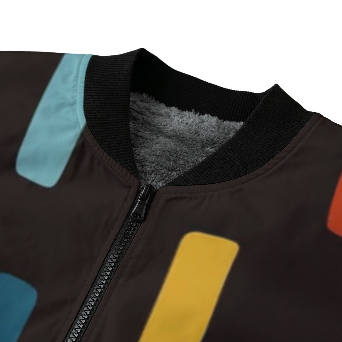 Urban Legend 90s Street Icons Seamless Scandinavian Pattern Fleece Bomber Jacket