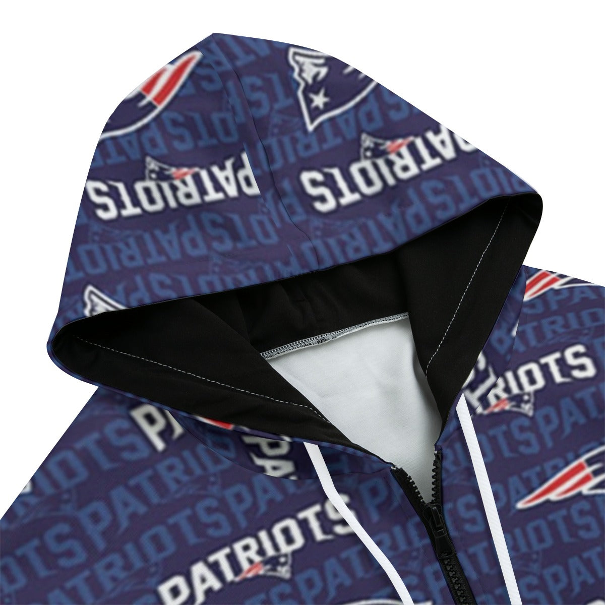 New England Football Game Day All-Over Print Zip Up Hoodie With Pocket | Interlock