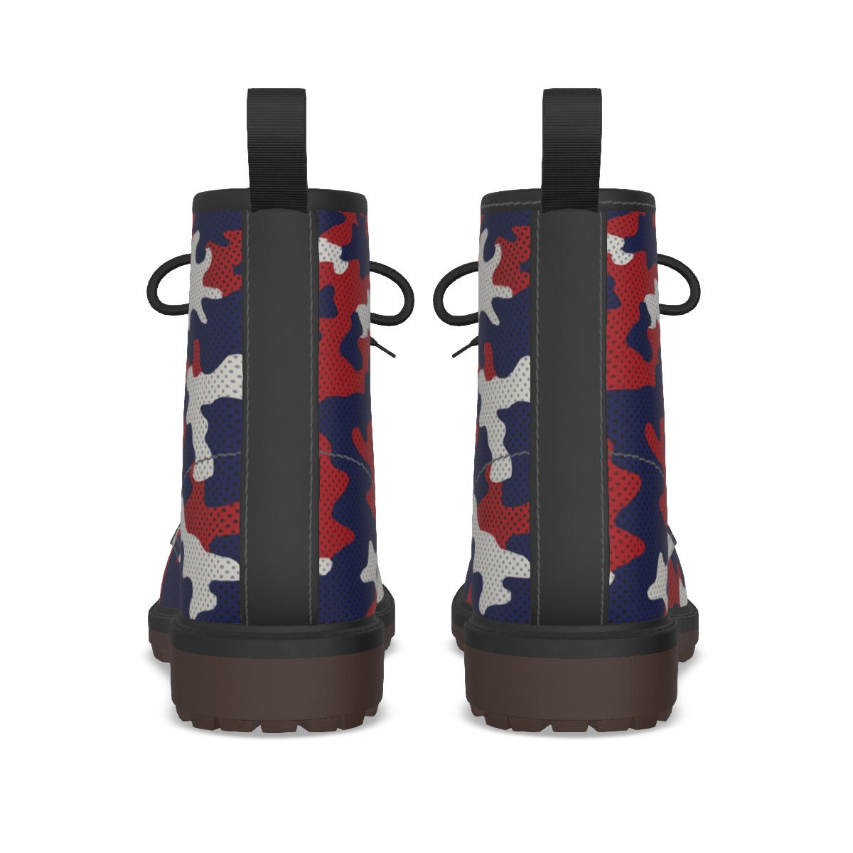 Urban Legend Arizona Blue and Red Camo Martin Short Boots – Game Day Streetwear Essential
