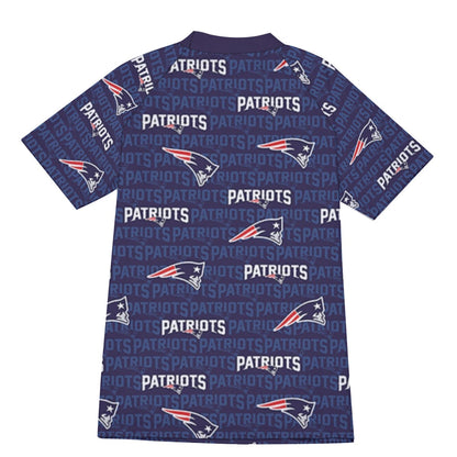 New England Football Game Day All-Over Print Men's Tight Surf Clothing With Half Sleeves