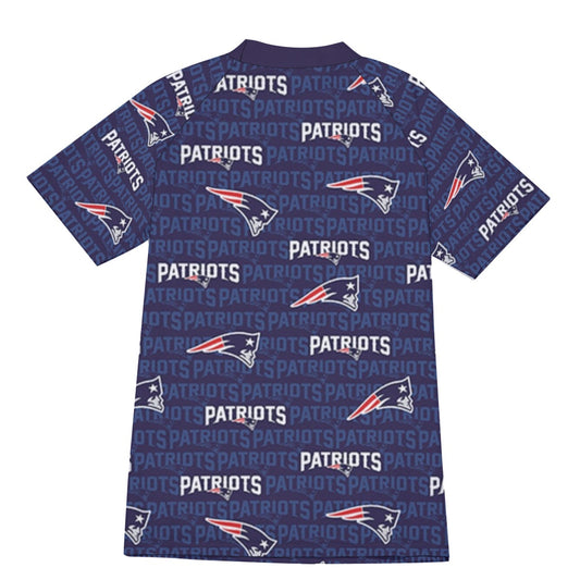 New England Football Game Day All-Over Print Men's Tight Surf Clothing With Half Sleeves
