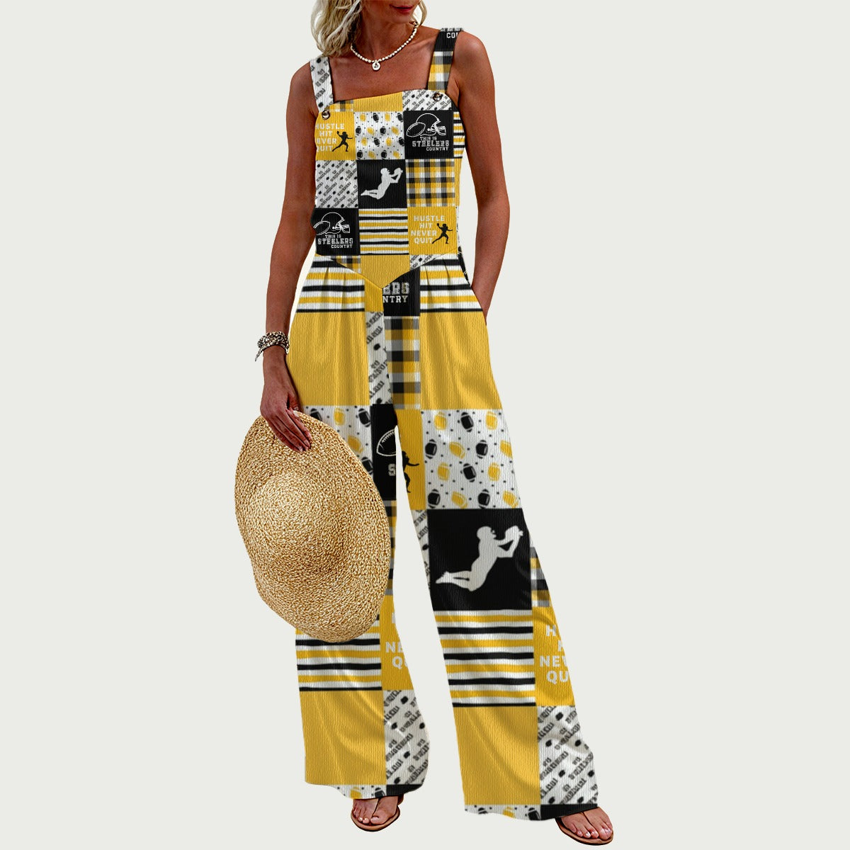 All-Over Print Women's Wide-Leg Jumpsuit