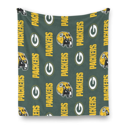 Green Bay Football Game Day Single-Side Printing Flannel Blanket